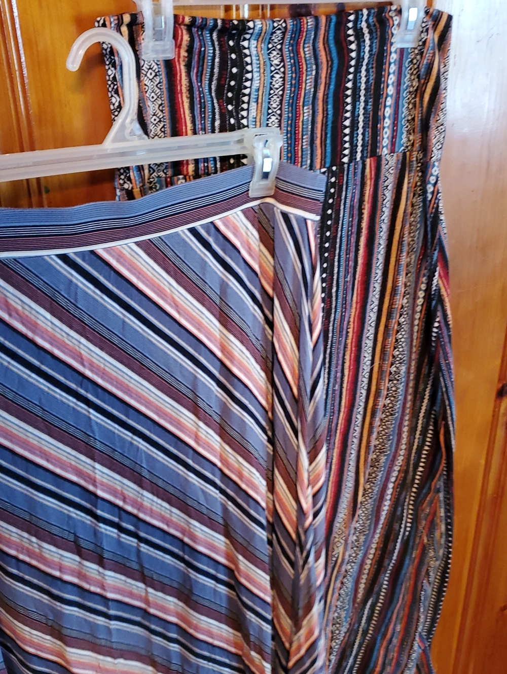 Two Striped Multi Color Skirts